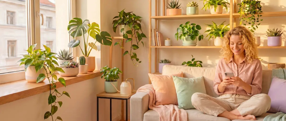Plant with healthy roots in well-draining soil